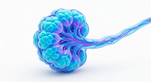 바르톨린샘 구조의 의학적 3D 일러스트레이션